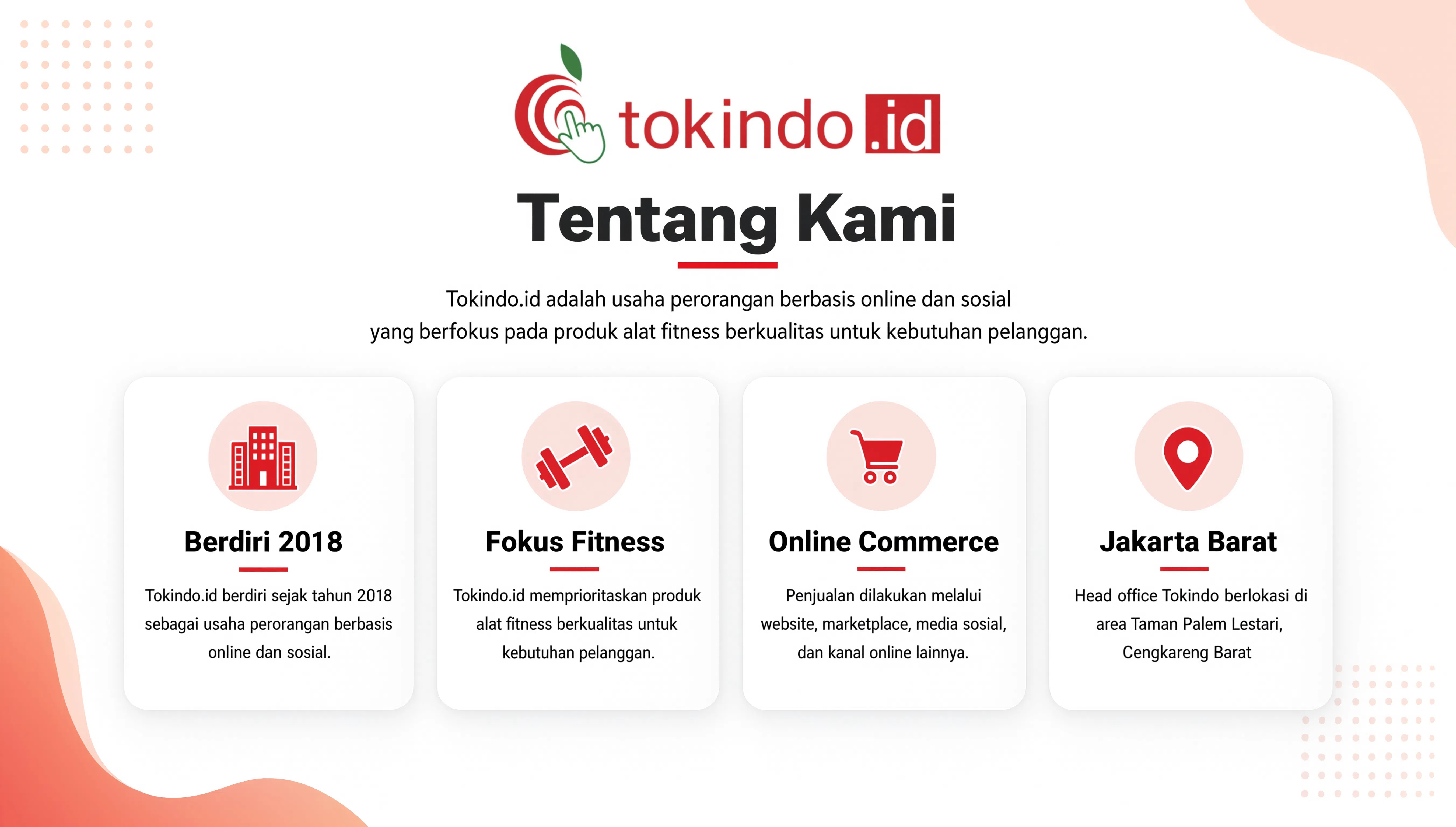 Tentang Tokindo.id - Toko Alat Fitness Terpercaya Indonesia Sejak 2018