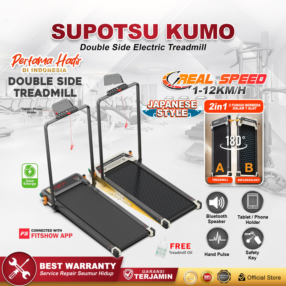 SUPOTSU KUMO Treadmill Listrik Massager