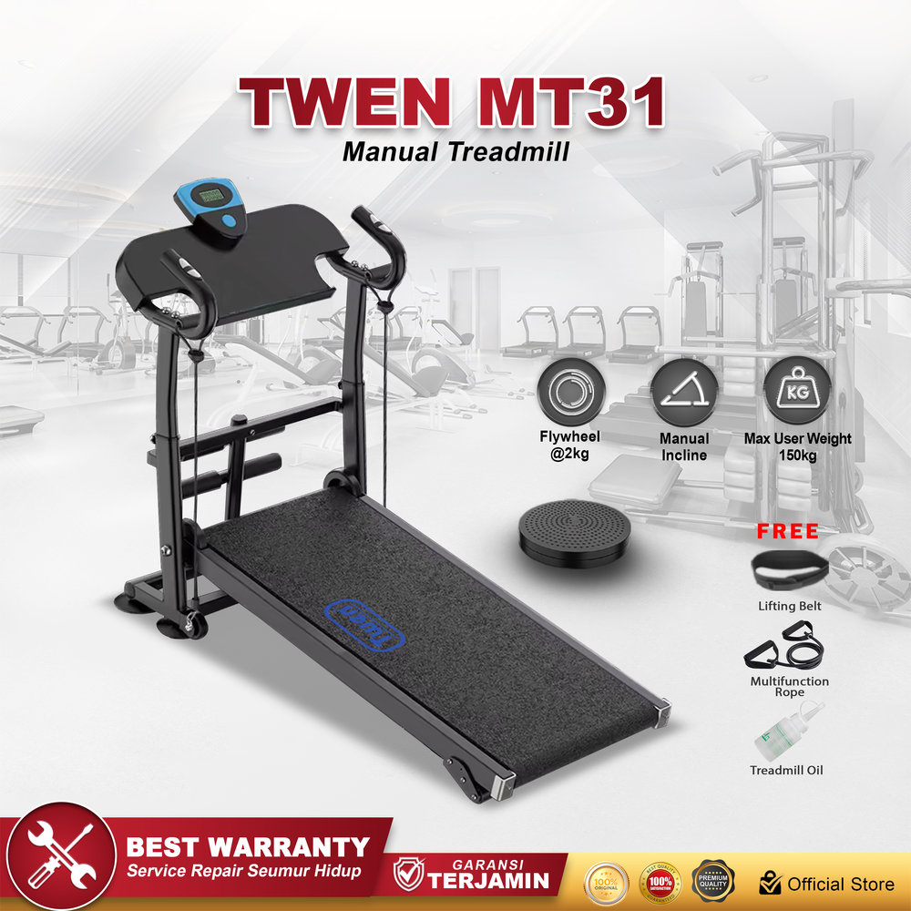 TWEN MT31 Treadmill Manual Tanpa Listrik
