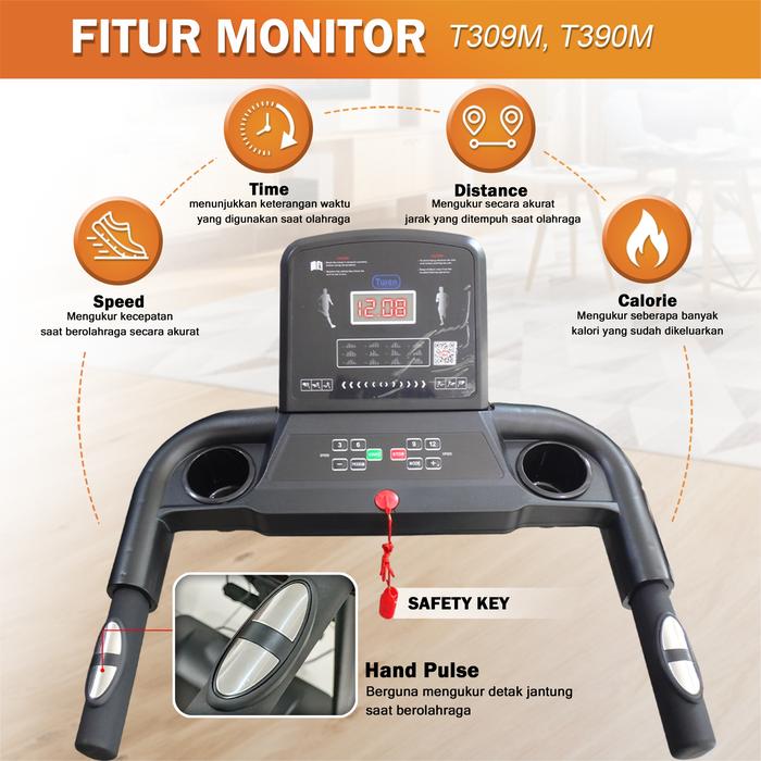 TWEN T309s Treadmill Listrik Gambar produk 2