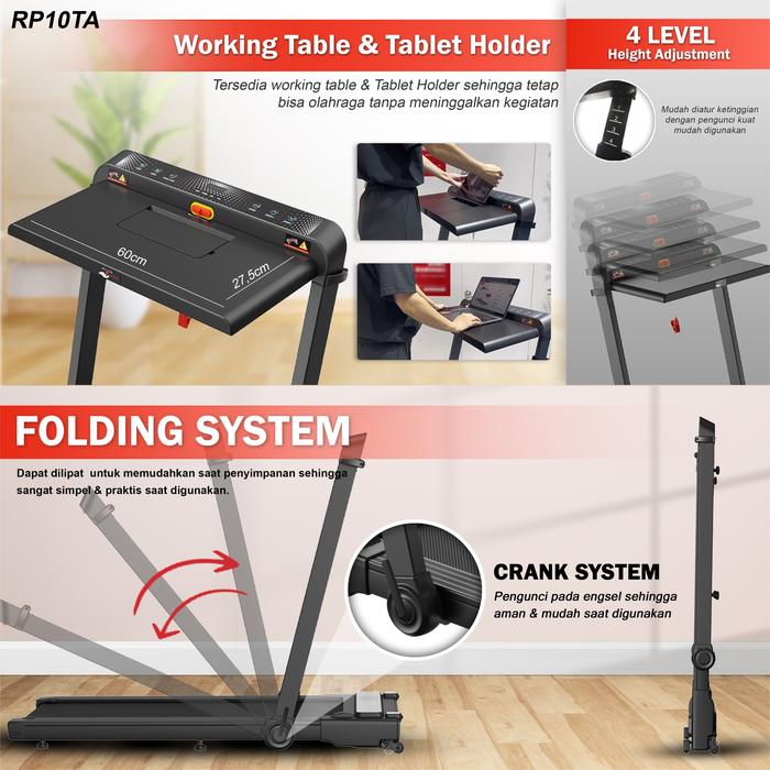 TWEN RP10TA Running Pad Treadmill Listrik Gambar produk 4