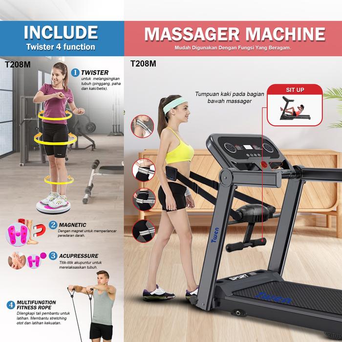 TWEN T205 Ultra Plus Treadmil Listrik Gambar produk 4