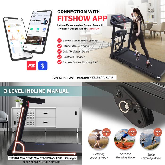 TWEN T200WANew Treadmil Listrik Gambar produk 3