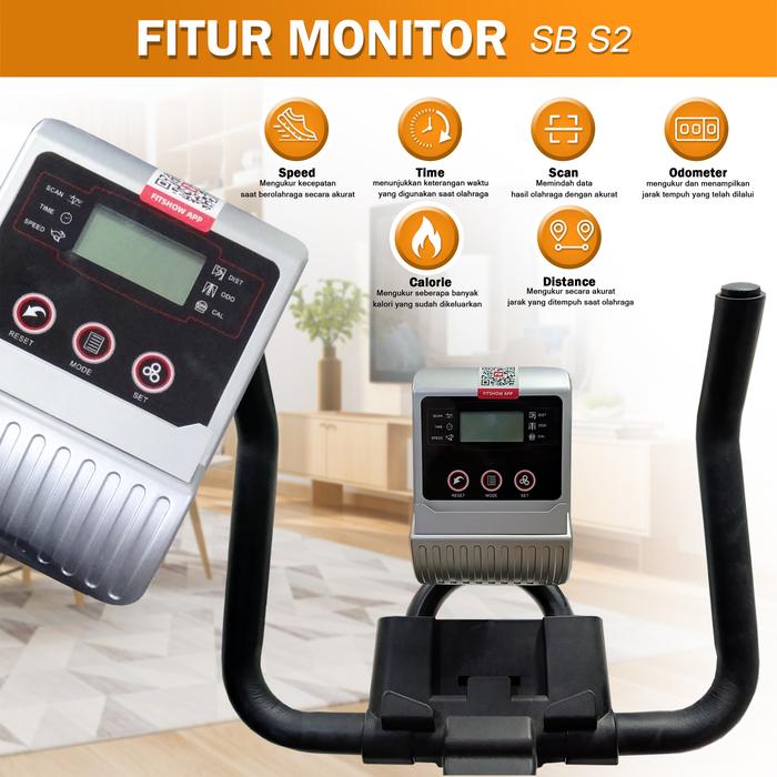 Twen S2 White + App Spin Bike Gambar produk 2