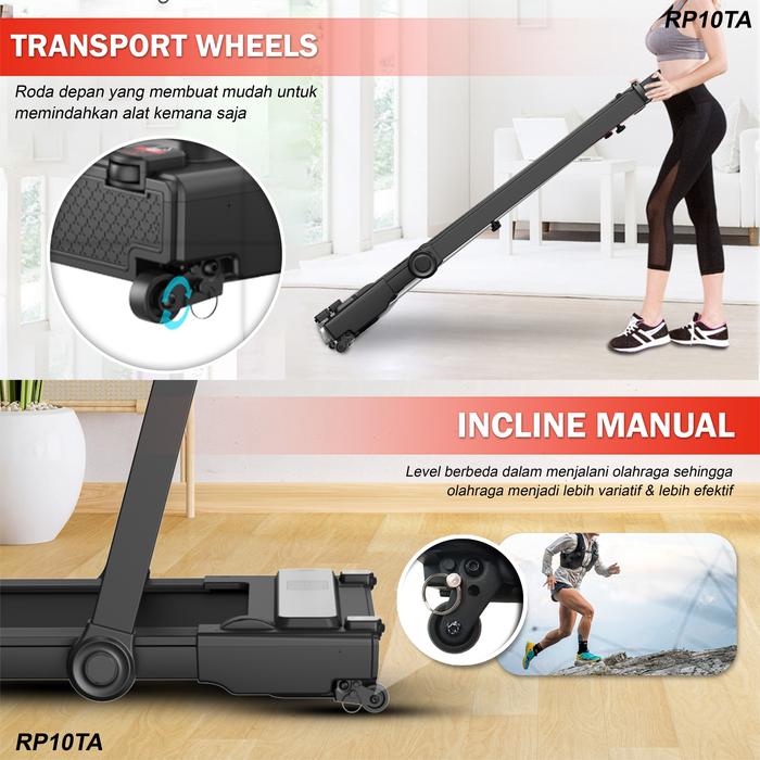 TWEN RP10TA Running Pad Treadmill Listrik Gambar produk 5