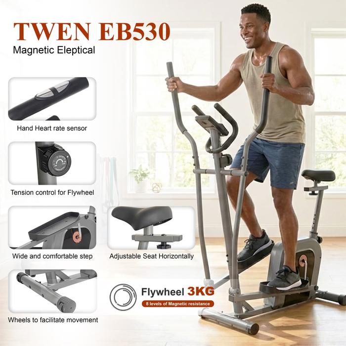 TWEN RB530 Alat Fitness Sepeda Statis Magnetic Recumbent Bike - RB530 Gambar produk 5
