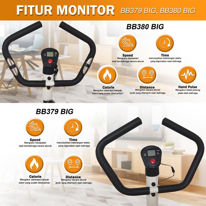 Twen BB379s Hitam + App Belt Bike New Gambar produk 2