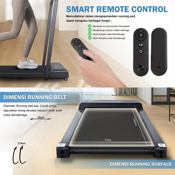 TWEN RP9H Ultra Silver Running Pad Treadmill Listrik Gambar produk 4