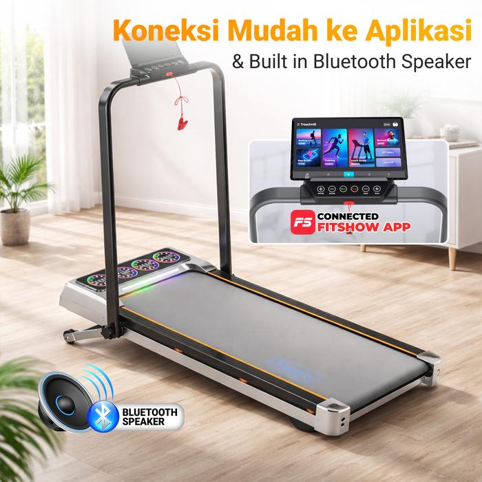 TWEN RPA8 Hitam Running Pad Treadmill Listrik Gambar produk 3