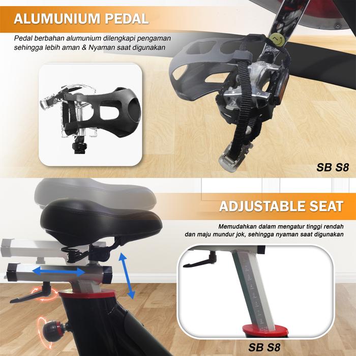 Twen CSB S8 + App Spin Bike Gambar produk 3