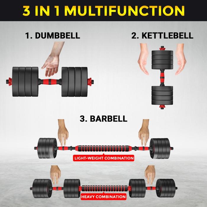 TWEN Dumbbell Set 50kg Gambar produk 4