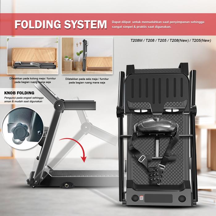 TWEN T208 Ultra Plus Treadmil Listrik Gambar produk 3