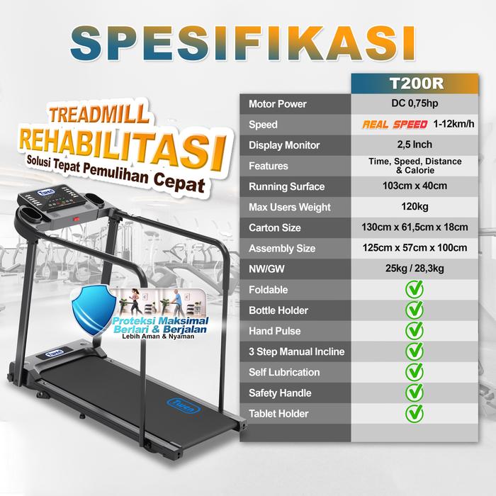 TWEN T200R Treadmill Rehabilitasi Treadmill Listrik Gambar produk 9