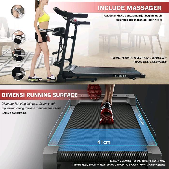 TWEN T500MTA Real Treadmill Listrik Multifungsi Gambar produk 4