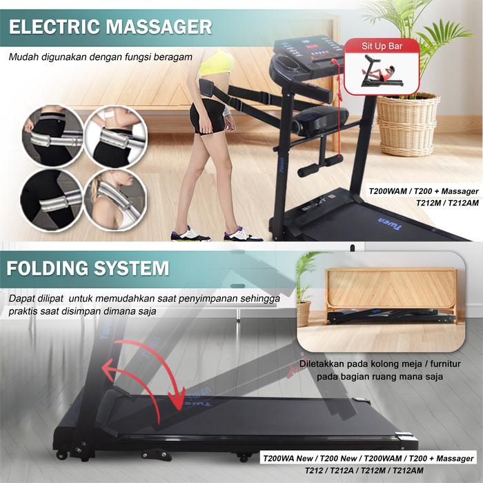TWEN T212Real Treadmil Listrik Gambar produk 5