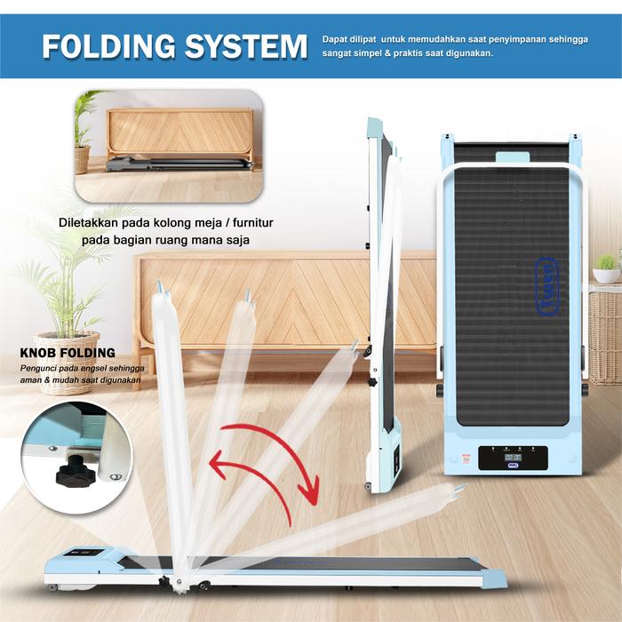 TWEN RP9H Ultra Silver Running Pad Treadmill Listrik Gambar produk 5
