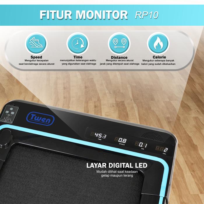 TWEN RP10 Running Pad Treadmill Listrik Gambar produk 2