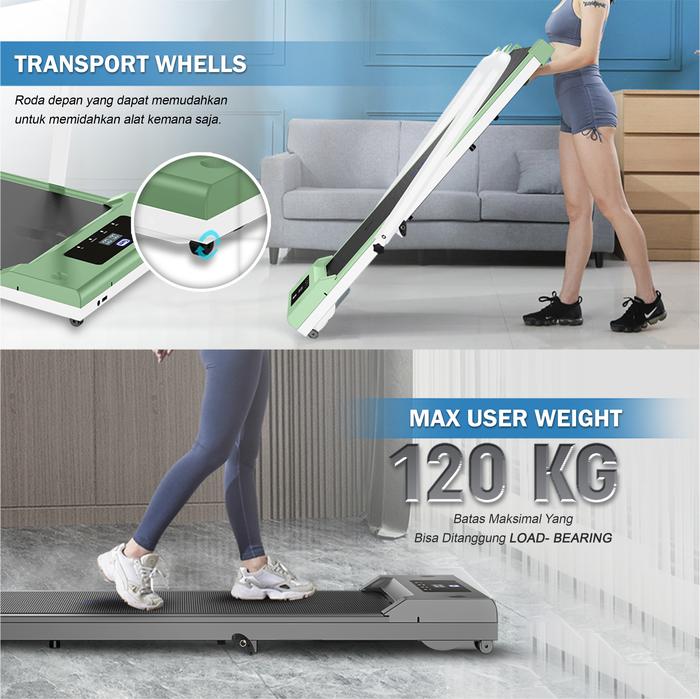 TWEN RP9HPro Sky Blue Running Pad Treadmill Listrik Gambar produk 7