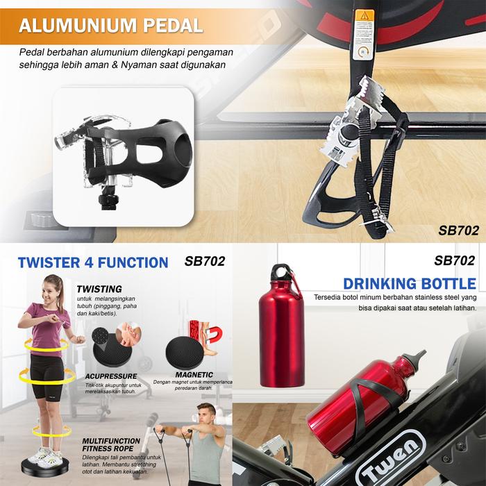 Twen SB702 + App Spinning Bike Gambar produk 6