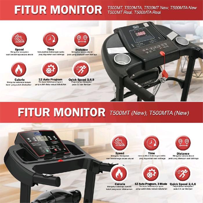 TWEN T500MTA Real Treadmill Listrik Multifungsi Gambar produk 2