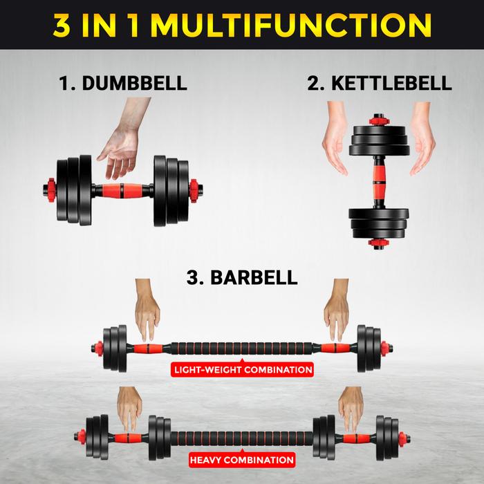TWEN Dumbbell Set 30kg Gambar produk 5