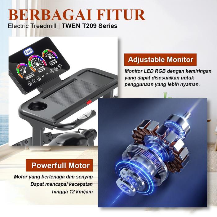 TWEN T209A Treadmil Listrik Gambar produk 5