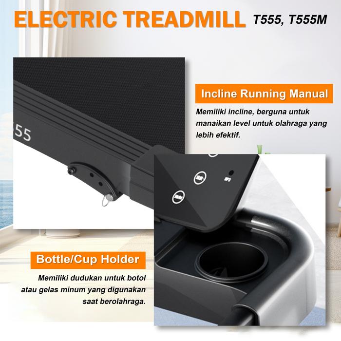 TWEN T555 Treadmill Listrik Gambar produk 7