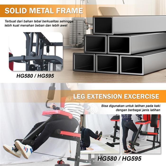 TWEN HG595 Alat Fitness Home Gym 3 Sisi Gambar produk 3