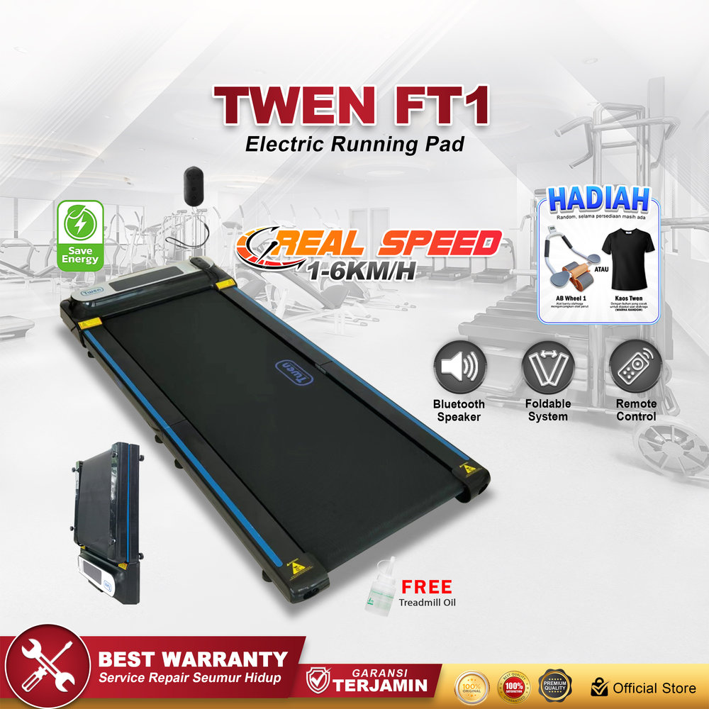 TWEN FT1 Running Pad Treadmill Listrik