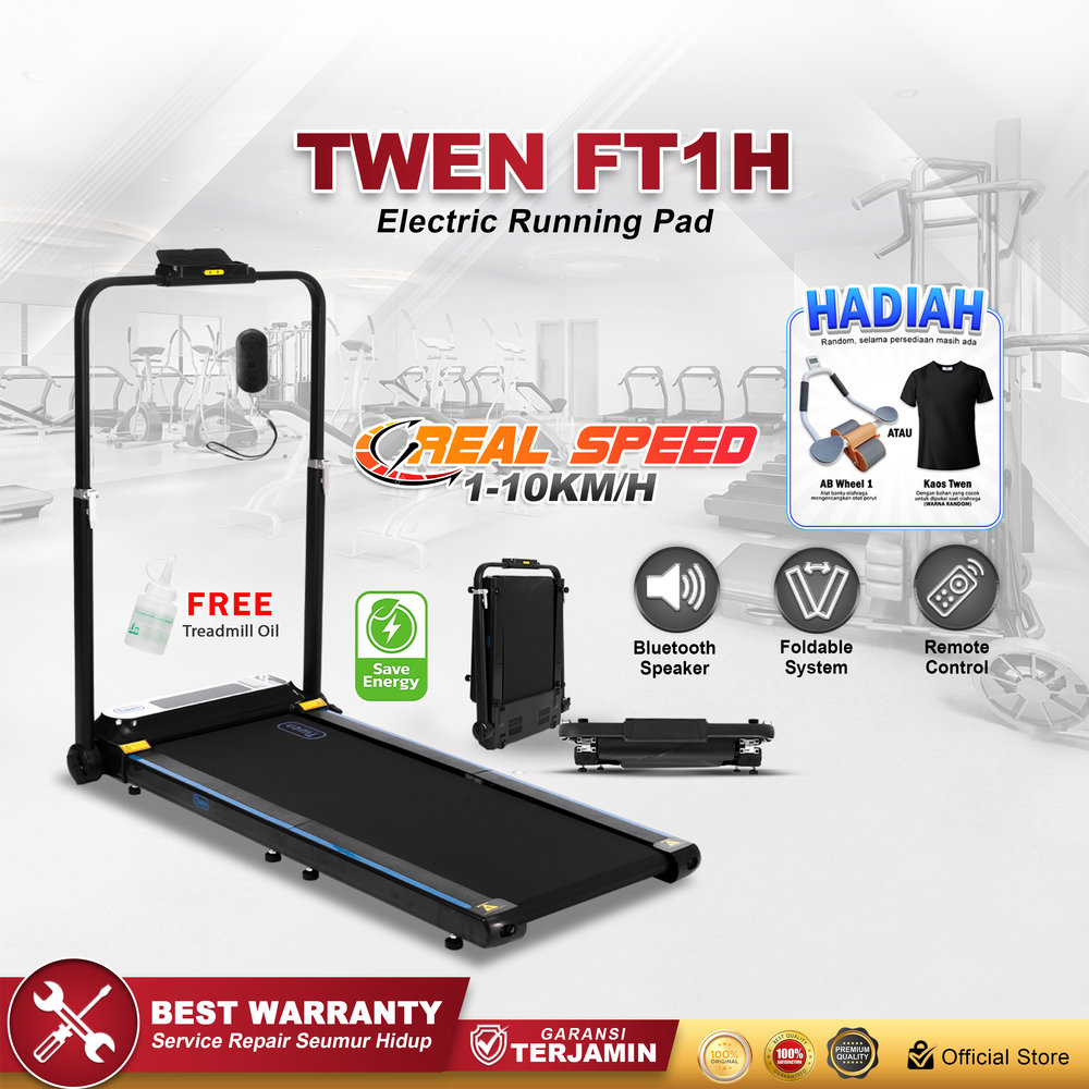 TWEN FT1H Running Pad Treadmill Listrik