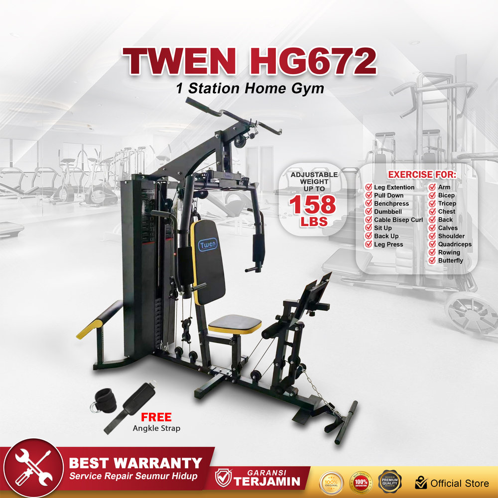 TWEN HG672 New Alat Fitness Home Gym 1 Sisi