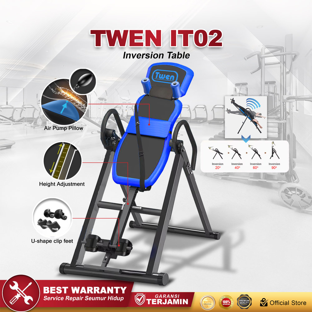 TWEN Inversion Table IT02 Foldable Premium Headstand Trainer Gravity