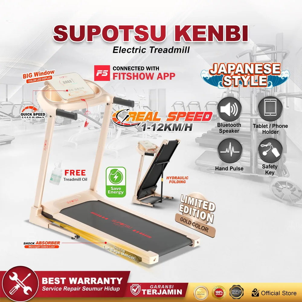 SUPOTSU Kenbi Gold Treadmill Listrik