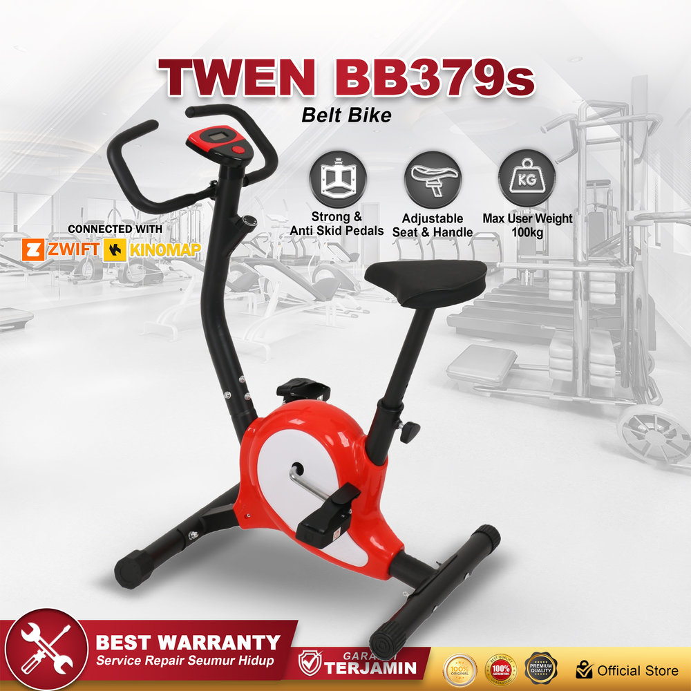 Twen BB379s Red + App Belt Bike New