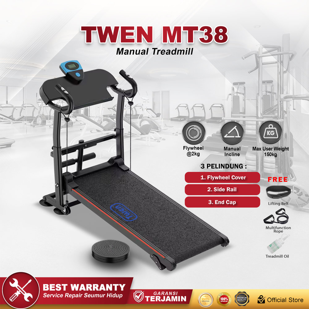 TWEN MT38 Treadmill Manual Tanpa Listrik