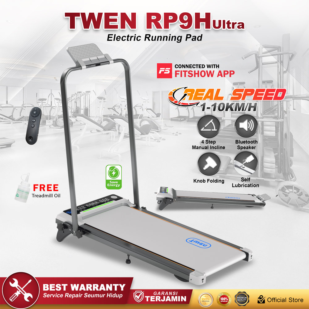 TWEN RP9H Ultra Silver Running Pad Treadmill Listrik