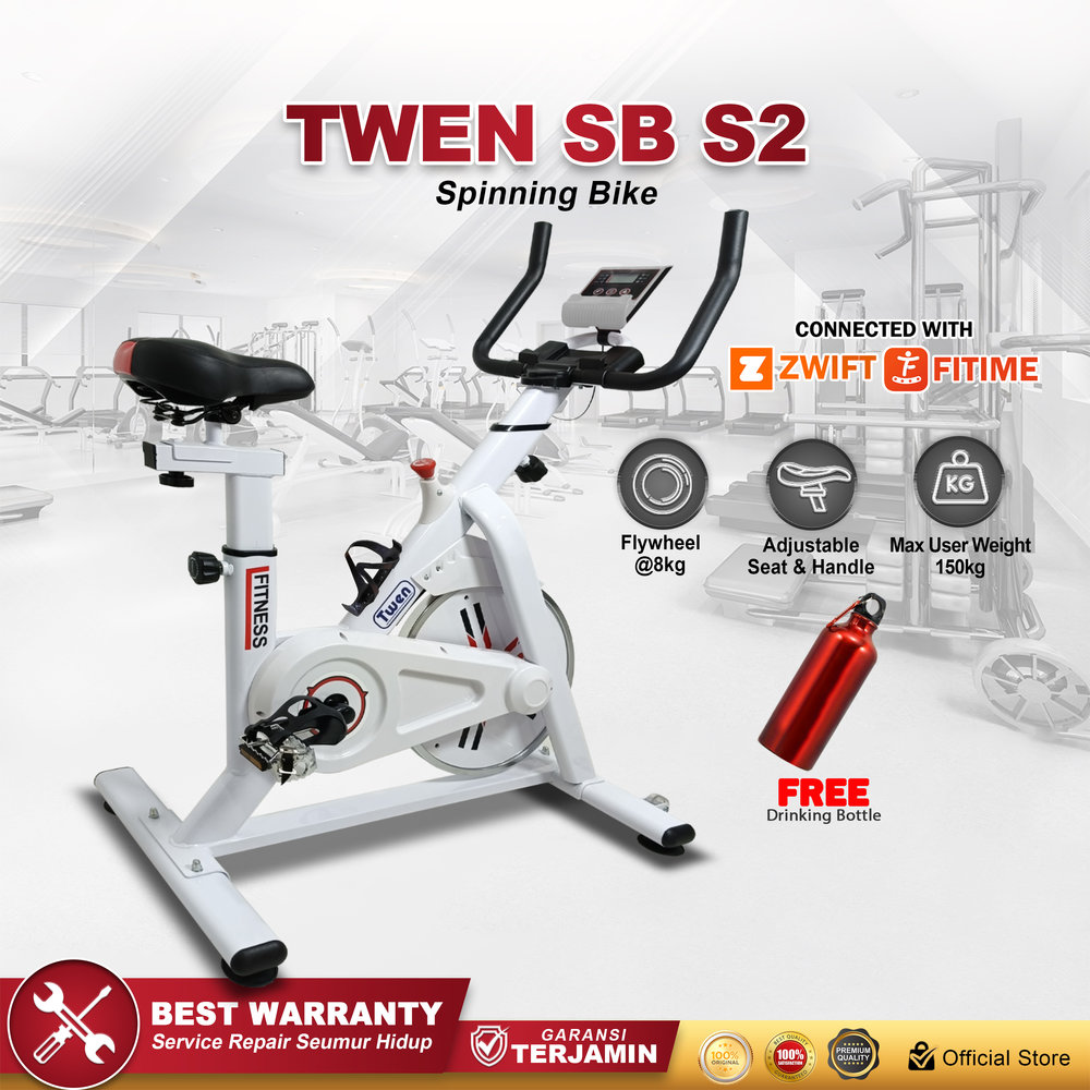 Twen S2 White + App Spin Bike