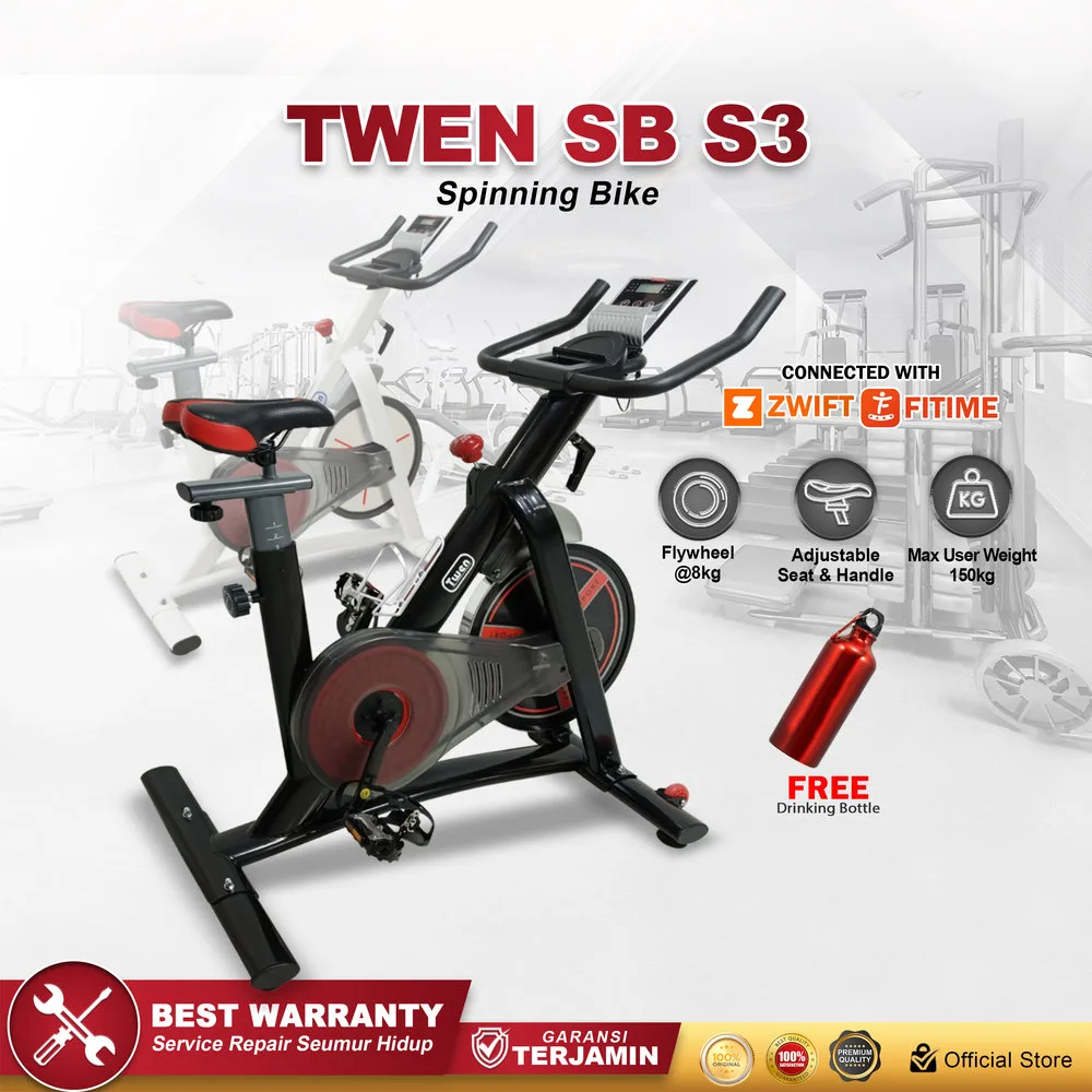 Twen S3 Black + App Spin Bike