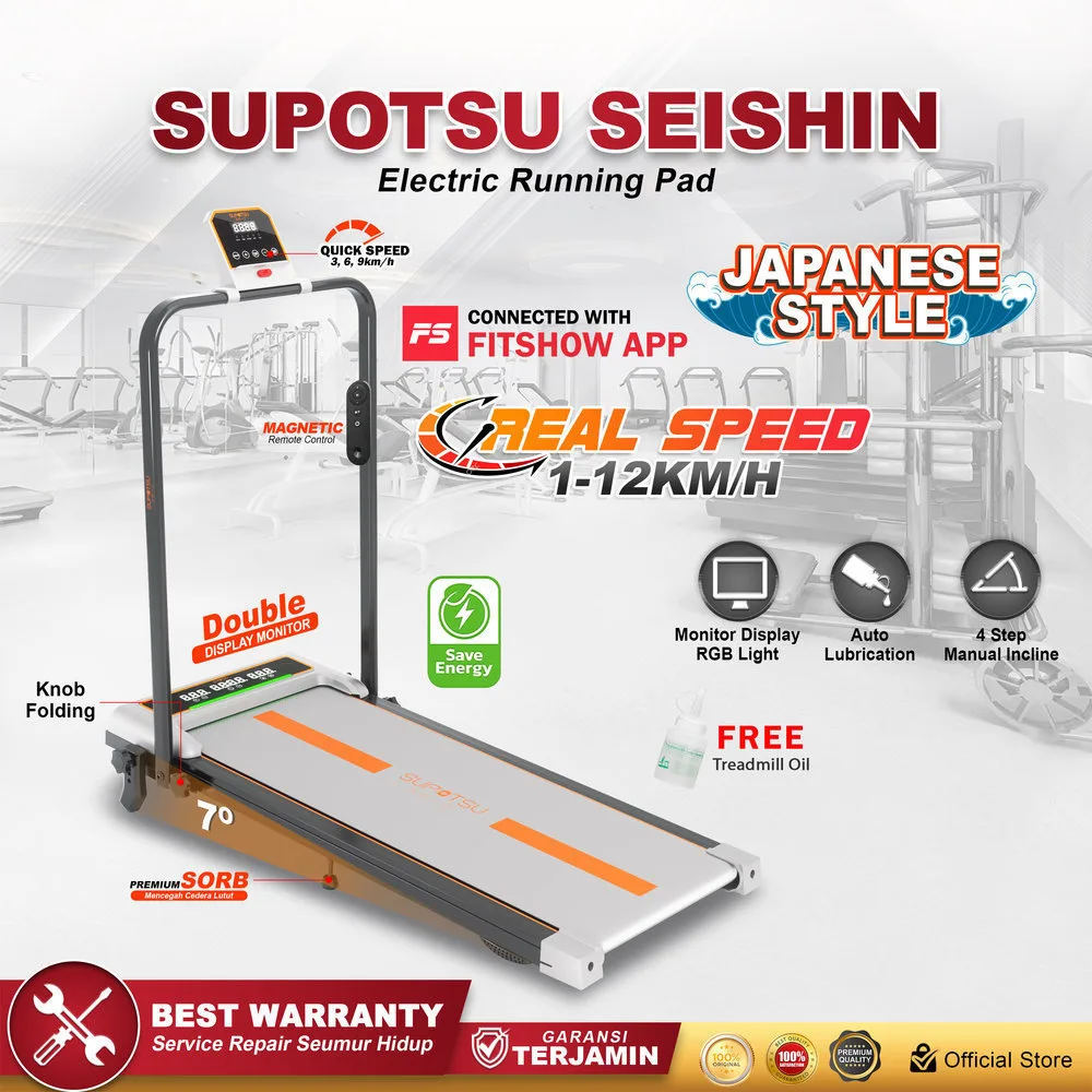 SUPOTSU Seishin Silver Treadmill Listrik