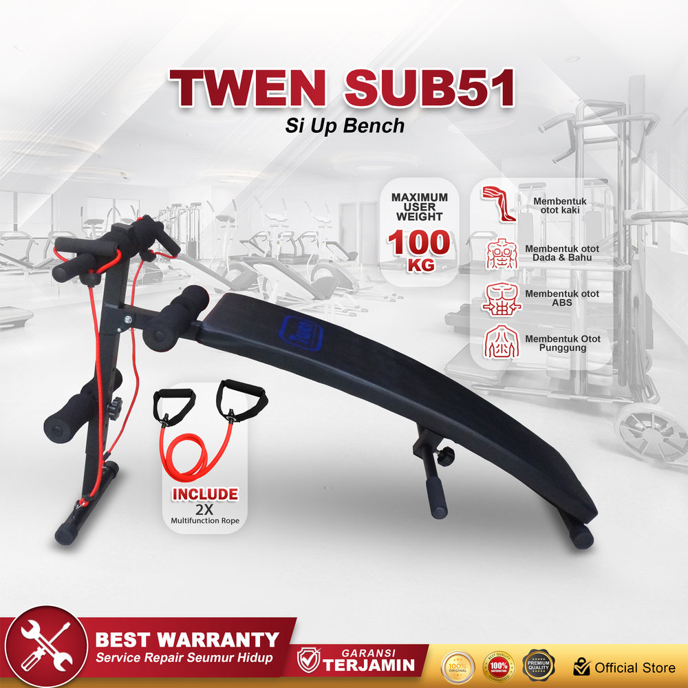 TWEN Sit Up Bench SUB51 alat fitness termurah