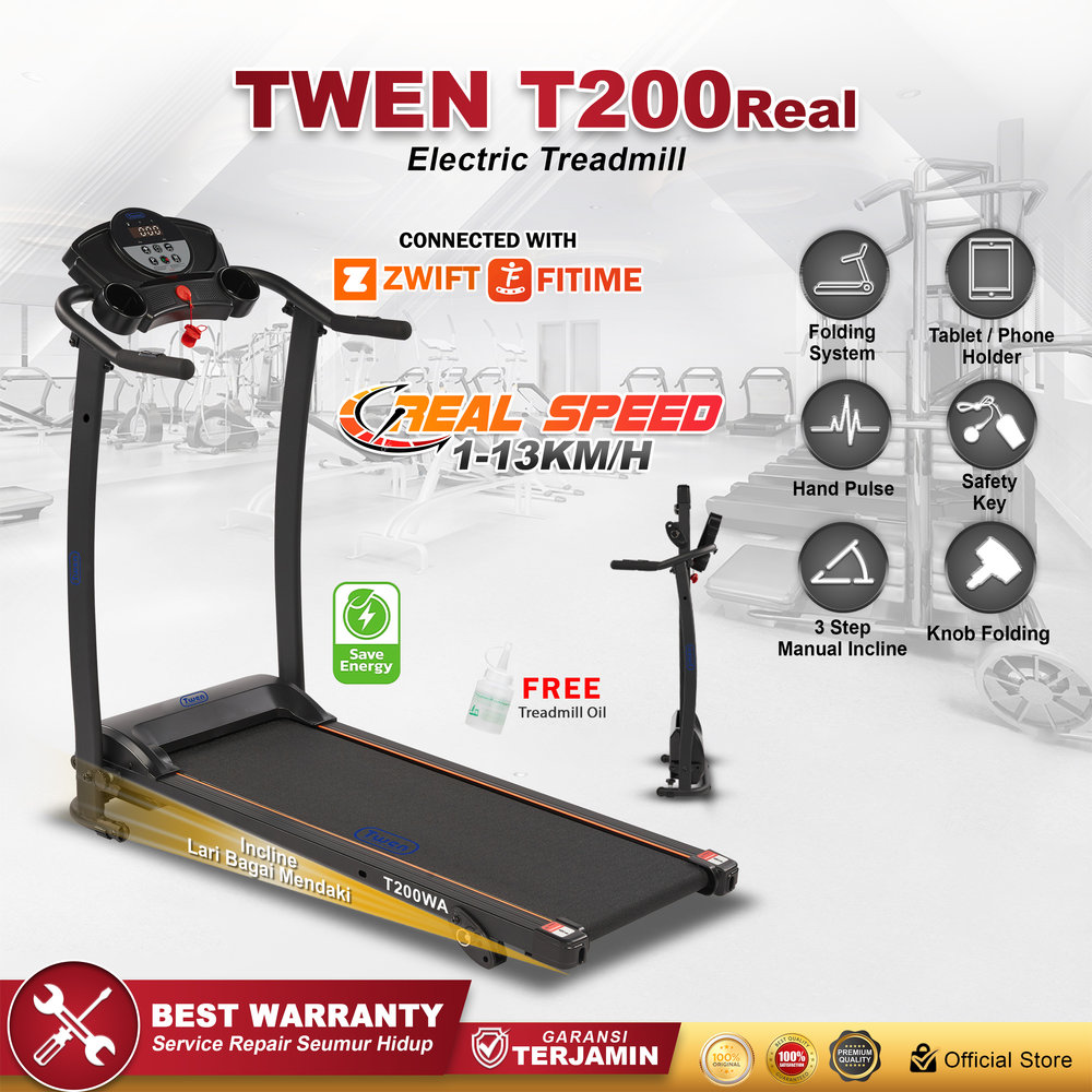 TWEN T200 Real Treadmil Listrik