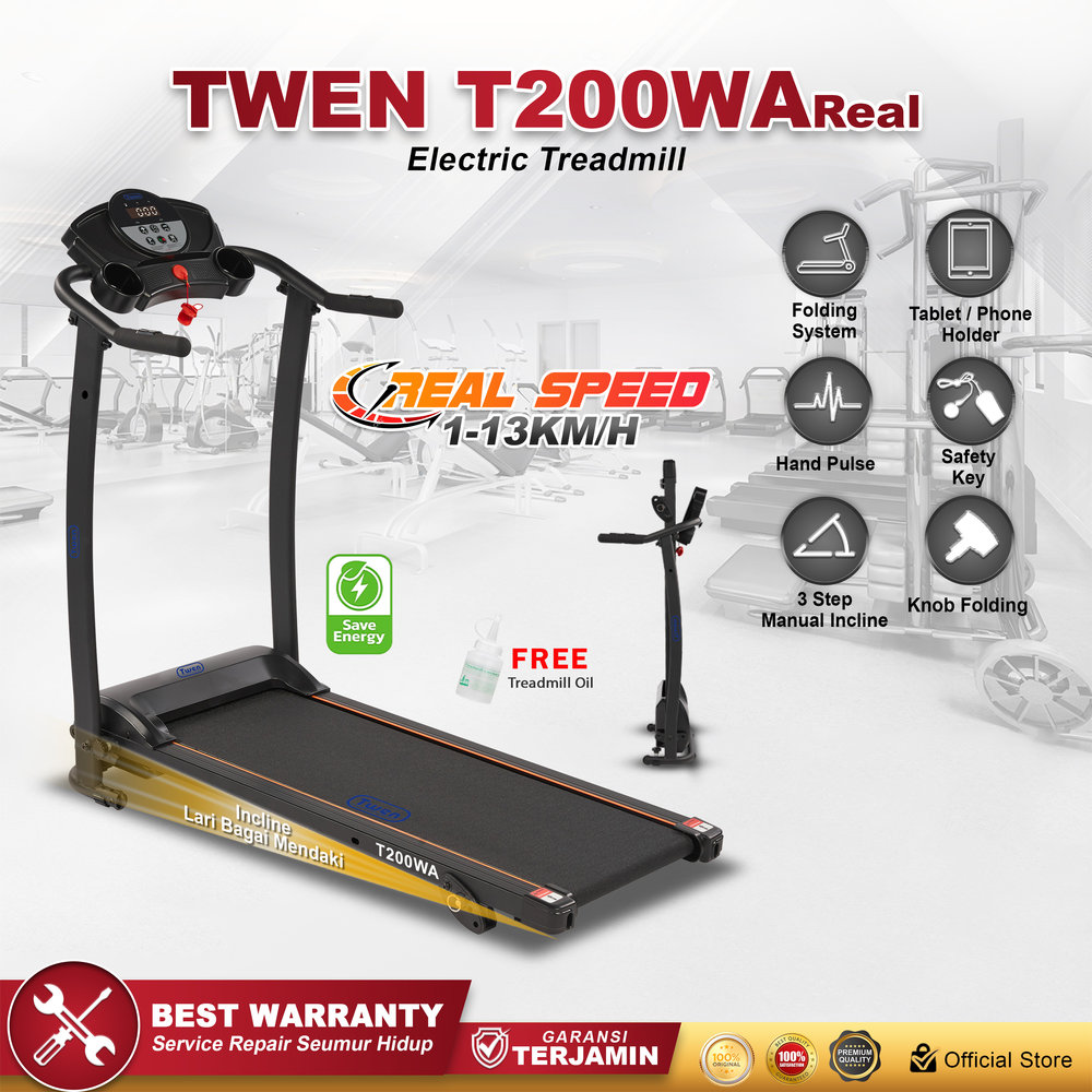 TWEN T200WA Real Treadmill Listrik