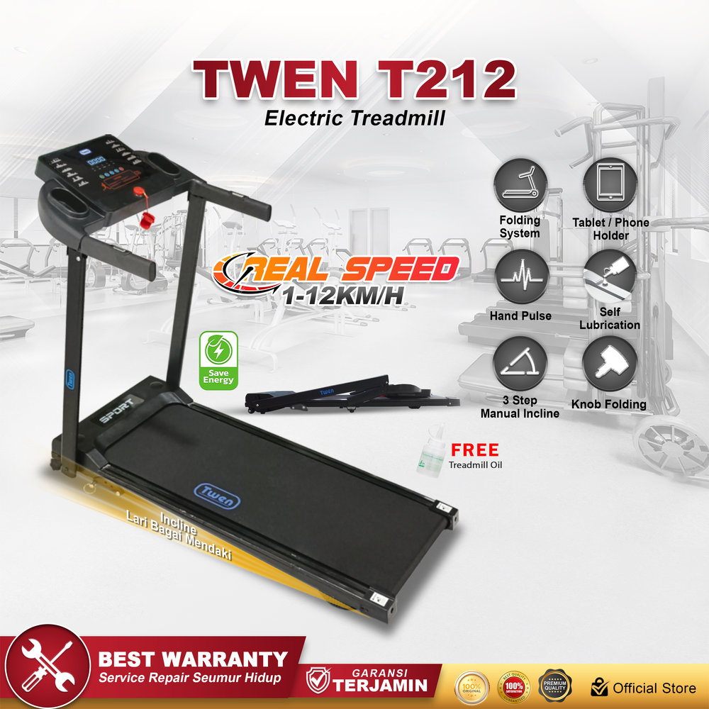 TWEN T212Real Treadmil Listrik