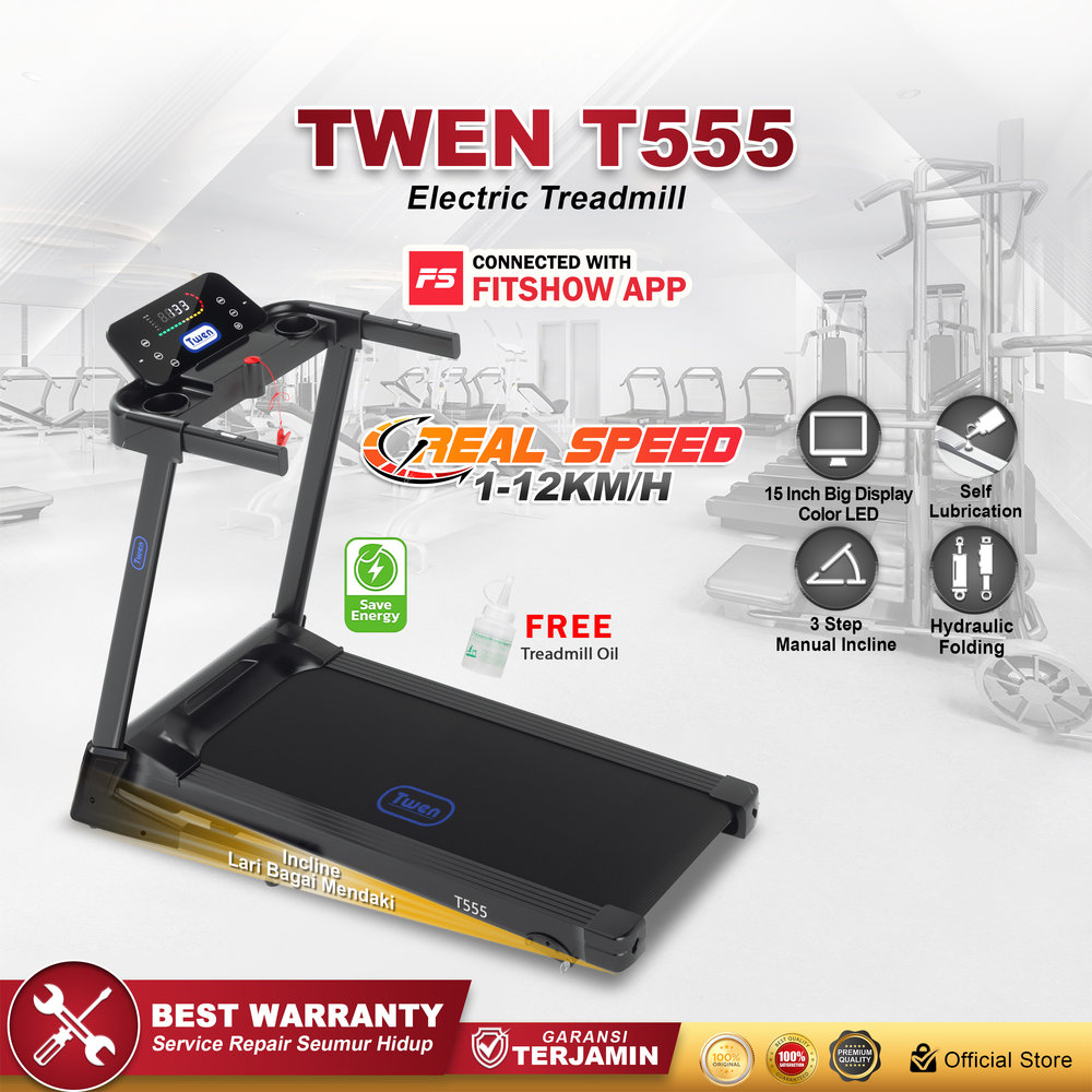 TWEN T555 Treadmill Listrik