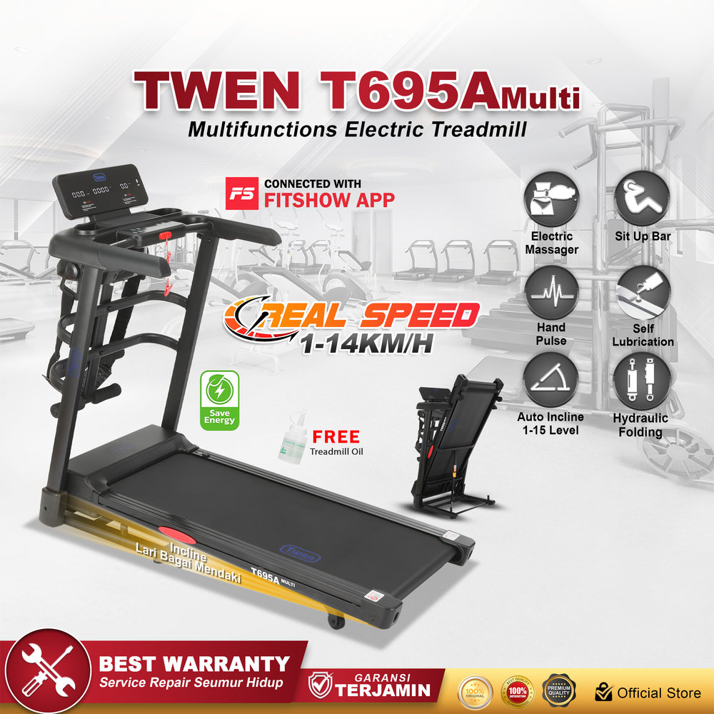 TWEN T695A Multi Treadmill Listrik
